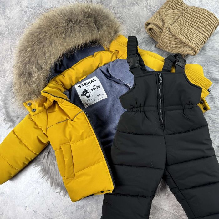 Комбінезон дитячий зимовий Helix Yellow роздільний Baribal