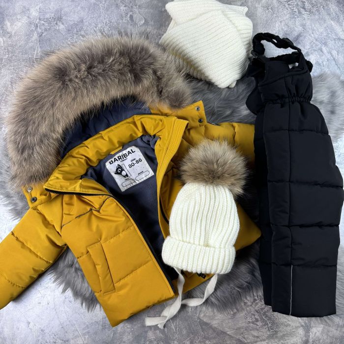 Комбінезон дитячий зимовий Helix Yellow роздільний Baribal