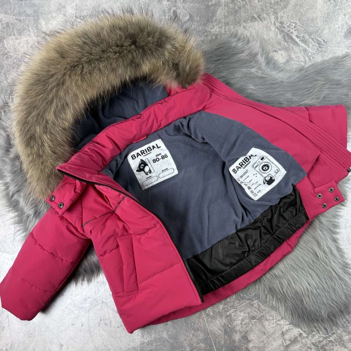 Комбінезон дитячий зимовий Helix Pink роздільний Baribal