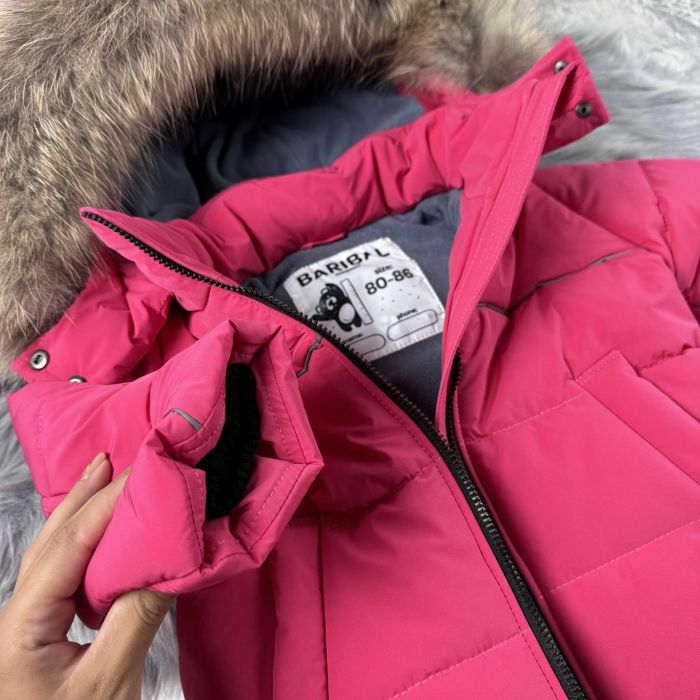 Комбінезон дитячий зимовий Helix Pink роздільний Baribal