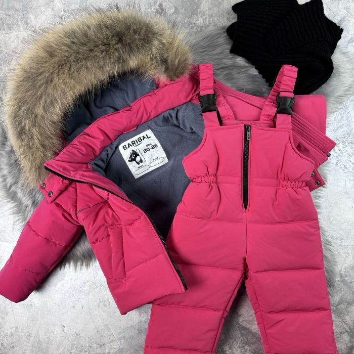 Комбінезон дитячий зимовий Helix Pink роздільний Baribal