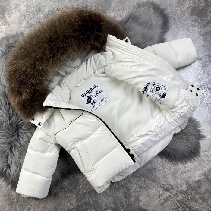 Комбінезон дитячий зимовий Helix White роздільний Baribal