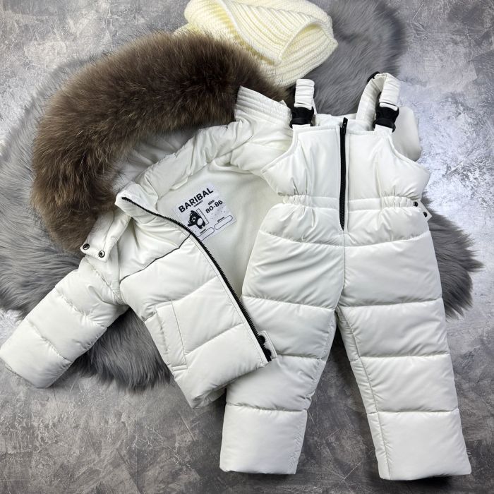 Комбінезон дитячий зимовий Helix White роздільний Baribal