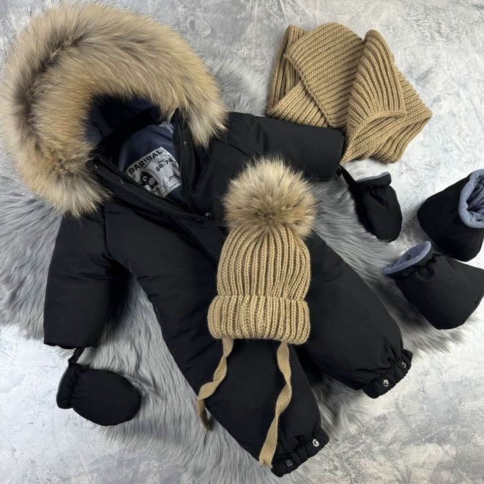 Комбінезон Baribal Eddy Black дитячий зимовий суцільний