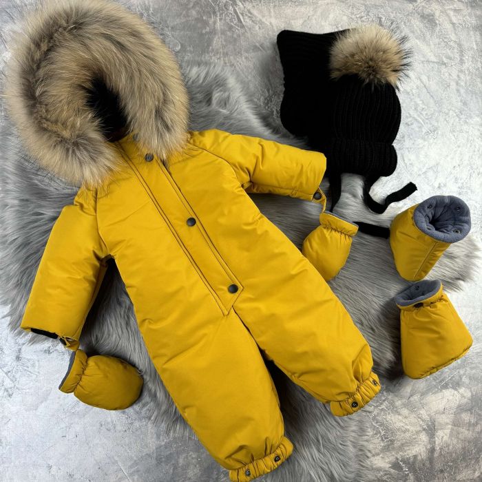 Комбінезон Baribal Eddy Yellow дитячий зимовий суцільний