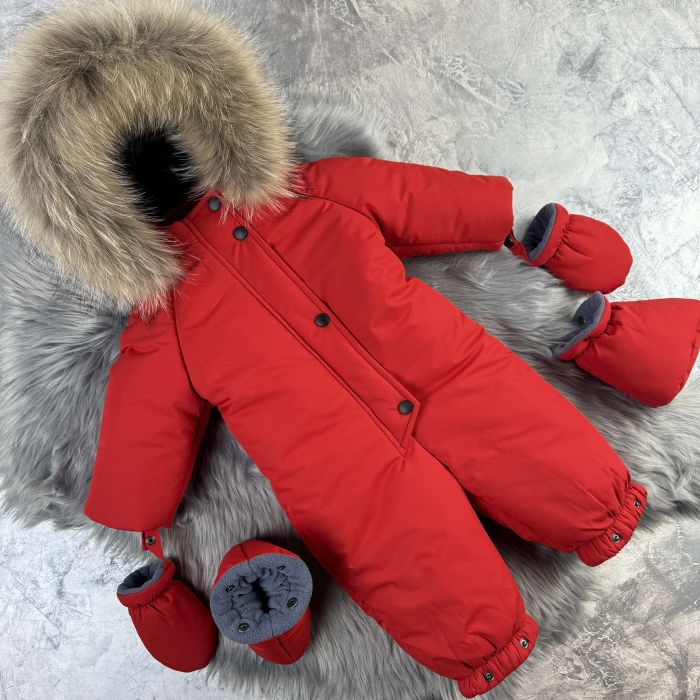 Комбінезон Baribal Eddy Red дитячий зимовий суцільний