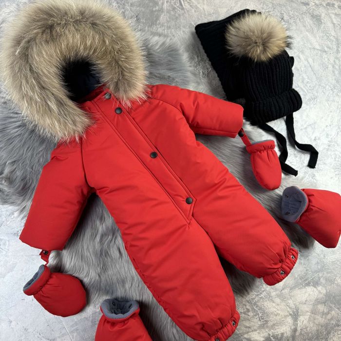 Комбінезон Baribal Eddy Red дитячий зимовий суцільний