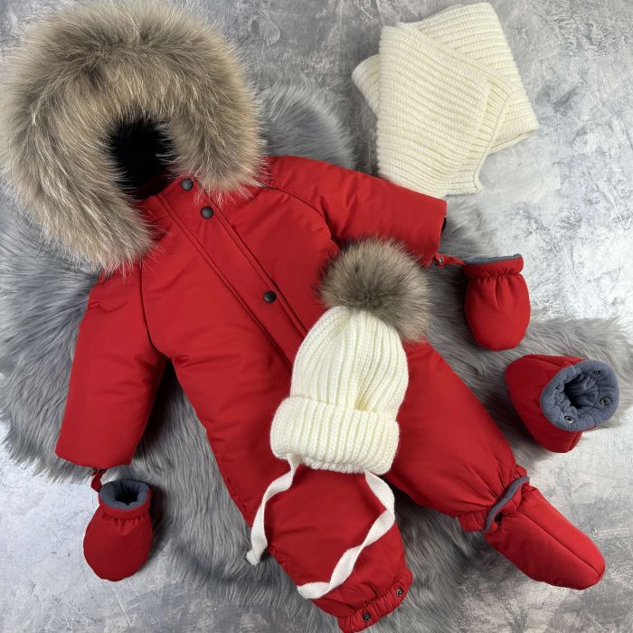 Комбінезон Baribal Eddy Red дитячий зимовий суцільний