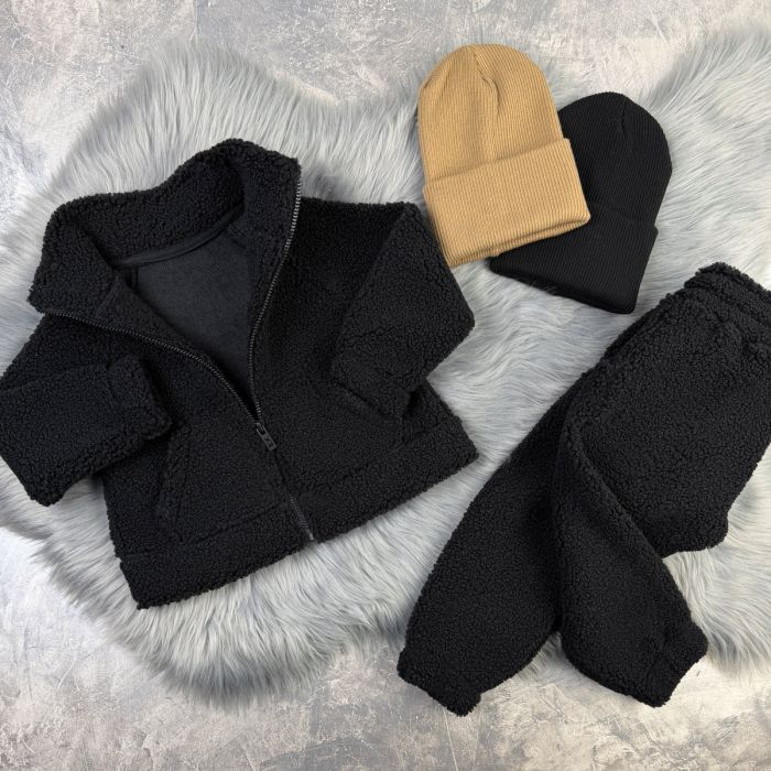 Спортивний костюм wooly bear Baribal дитячий Чорний